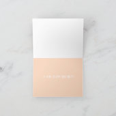 Peach Fuzz Abstrakt Floral Karte (Innenseite)