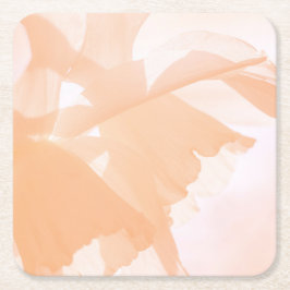Peach Fuzz Abstrakt Floral Paper Untersetzer