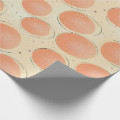 Peach Fuzz Abstraktes botanisches Fruchtmuster 18 Geschenkpapier (Ecke)