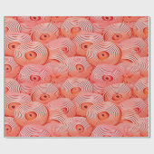 Peach Fuzz Abstraktes botanisches Fruchtmuster 19 Geschenkpapier (Flach)