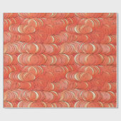 Peach Fuzz Abstraktes botanisches Fruchtmuster 1 Geschenkpapier (Flach)