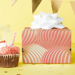 Peach Fuzz Abstraktes botanisches Fruchtmuster 2 Geschenkpapier