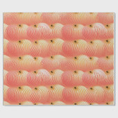 Peach Fuzz Abstraktes botanisches Fruchtmuster 2 Geschenkpapier (Flach)