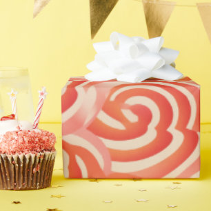 Peach Fuzz Abstraktes botanisches Fruchtmuster 5 Geschenkpapier