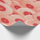 Peach Fuzz Abstraktes botanisches Fruchtmuster 7 Geschenkpapier (Ecke)