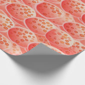 Peach Fuzz Abstraktes botanisches Fruchtmuster 8 Geschenkpapier (Ecke)