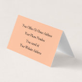 Peach Fuzz Apricot Orange Pink Custom 2024 Visitenkarten (Rückseite)