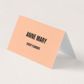 Peach Fuzz Apricot Orange Pink Custom 2024 Visitenkarten (Vorderseite)