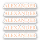 Peach fuzz Ausschneiden Aufkleber mit Name Aufkleb (Vorderseite)