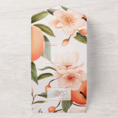 Peach Fuzz Baby Dusche All In One Einladung (Außenbereich)