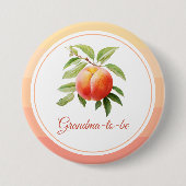 Peach Fuzz Baby Dusche Button (Vorderseite)