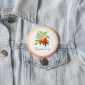 Peach Fuzz Baby Dusche Button (Beispiel)