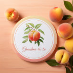 Peach Fuzz Baby Dusche Button<br><div class="desc">Farbe des Jahres 2024 pfirsichfarbene Baby-Duschknöpfe.</div>