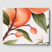 Peach Fuzz Baby Dusche Gästebuch (Rückseite)