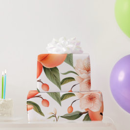 Peach Fuzz Baby Dusche Geschenkpapier