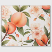 Peach Fuzz Baby Dusche Geschenkpapier (Flach)