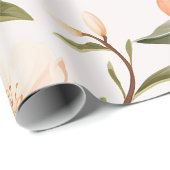 Peach Fuzz Baby Dusche Geschenkpapier (Rolleneckpunkt)