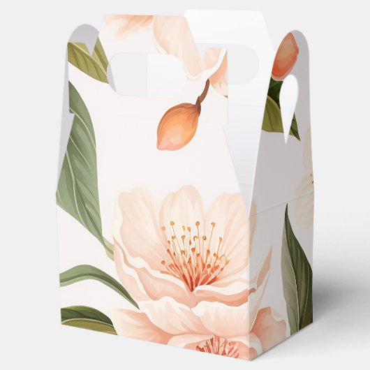 Peach Fuzz Baby Dusche Geschenkschachtel (Geöffnet)