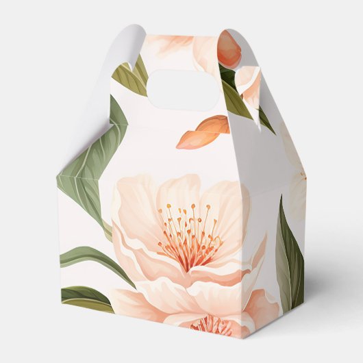 Peach Fuzz Baby Dusche Geschenkschachtel (Vorderseite)