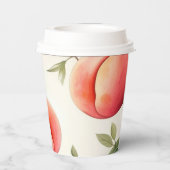 Peach Fuzz Baby Dusche Pappbecher (Rückseite)