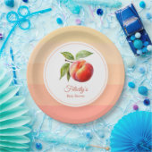 Peach Fuzz Baby Dusche Pappteller (Party)