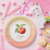 Peach Fuzz Baby Dusche Pappteller (Party)