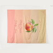 Peach Fuzz Babydusche Hintergrund Wandteppich (Vorderseite (Horizontal))