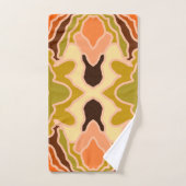 Peach Fuzz Boho Shabby Chic Geometrie Abstrakte Ku Badhandtuch Set (Handtuch)