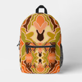 Peach Fuzz Boho Shabby Chic Geometrie Abstrakte Ku Bedruckter Rucksack (Vorderseite)