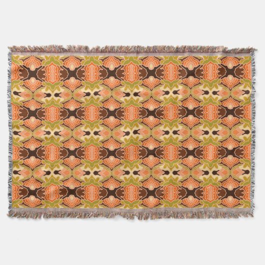 Peach Fuzz Boho Shabby Chic Geometrie Abstrakte Ku Decke (Vorderseite)