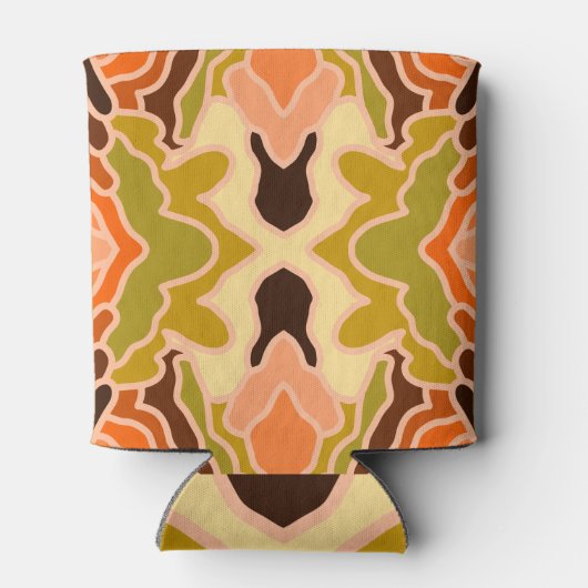 Peach Fuzz Boho Shabby Chic Geometrie Abstrakte Ku Dosenkühler (Rückseite)