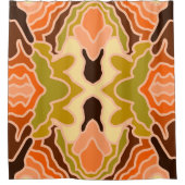 Peach Fuzz Boho Shabby Chic Geometrie Abstrakte Ku Duschvorhang (Vorderseite)