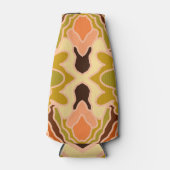 Peach Fuzz Boho Shabby Chic Geometrie Abstrakte Ku Flaschenkühler (Vorderseite)