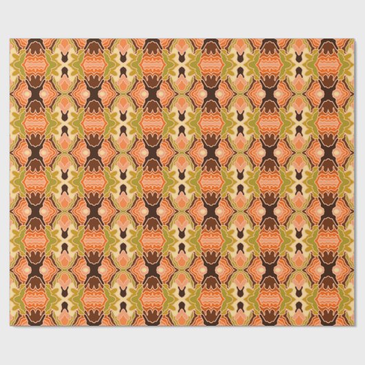 Peach Fuzz Boho Shabby Chic Geometrie Abstrakte Ku Geschenkpapier (Flach)