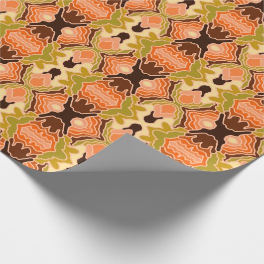 Peach Fuzz Boho Shabby Chic Geometrie Abstrakte Ku Geschenkpapier (Ecke)