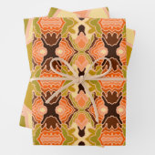 Peach Fuzz Boho Shabby Chic Geometrie Abstrakte Ku Geschenkpapier Set (Beispiel)