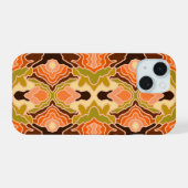 Peach Fuzz Boho Shabby Chic Geometrie Abstrakte Ku iPhone 15 Hülle (Rückseite (Horizontal))