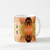 Peach Fuzz Boho Shabby Chic Geometrie Abstrakte Ku Kaffeetasse (VorderseiteRechts)