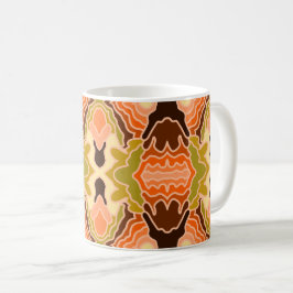 Peach Fuzz Boho Shabby Chic Geometrie Abstrakte Ku Kaffeetasse