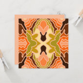 Peach Fuzz Boho Shabby Chic Geometrie Abstrakte Ku Karte (Vorderseite/Rückseite Beispiel)