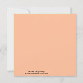 Peach Fuzz Boho Shabby Chic Geometrie Abstrakte Ku Karte (Rückseite)