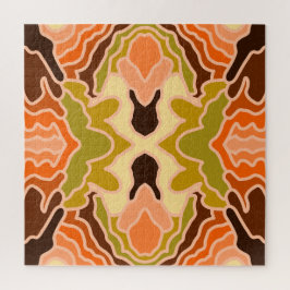 Peach Fuzz Boho Shabby Chic Geometrie Abstrakte Ku Puzzle