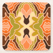 Peach Fuzz Boho Shabby Chic Geometrie Abstrakte Ku Rechteckiger Pappuntersetzer (Vorderseite)