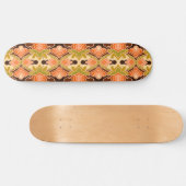 Peach Fuzz Boho Shabby Chic Geometrie Abstrakte Ku Skateboard (Horizontal)