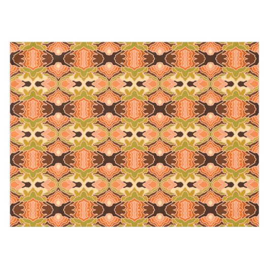 Peach Fuzz Boho Shabby Chic Geometrie Abstrakte Ku Tischdecke (Vorderseite (Horizontal))