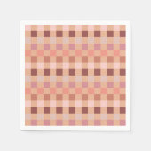 Peach Fuzz Checkerboard Serviette (Vorderseite)