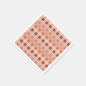 Peach Fuzz Checkerboard Serviette (Ecke)