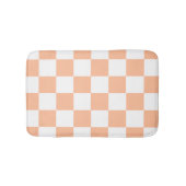 Peach Fuzz Checkered Gingham Pattern Badematte (Vorderseite)