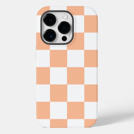 Peach Fuzz Checkered Gingham Pattern Case-Mate iPhone Hülle (Rückseite)