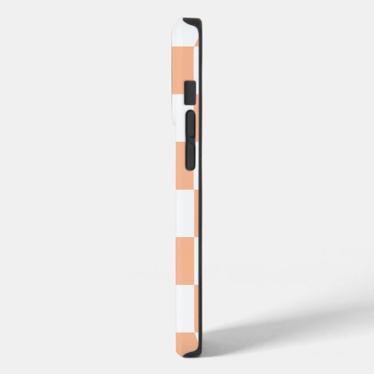 Peach Fuzz Checkered Gingham Pattern Case-Mate iPhone Hülle (Rückseite / Links)